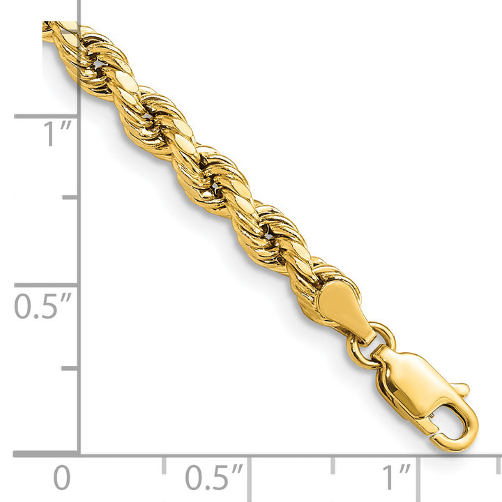 14k 4mm Semi-solid D/C Rope Chain