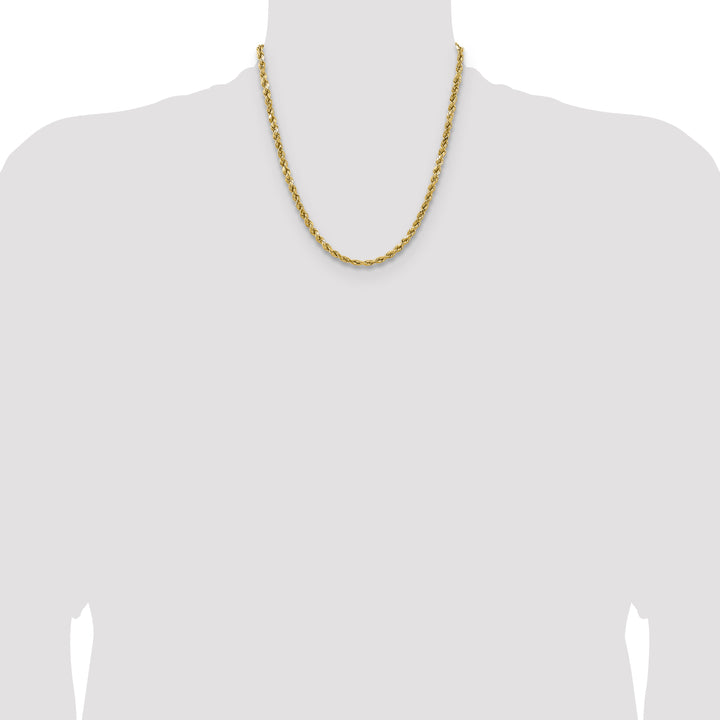 14k 4.9mm Semi-solid D/C Rope Chain