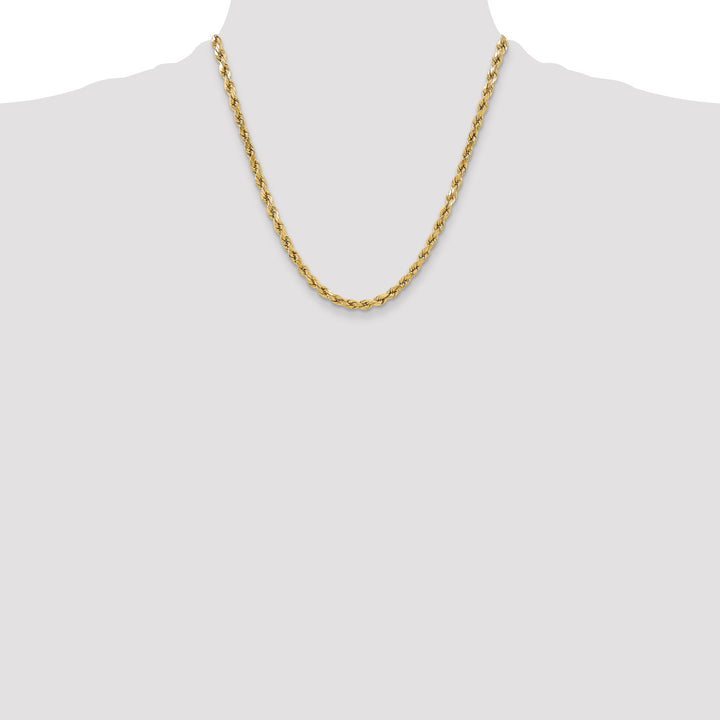 14k 5.5mm Semi-solid D/C Rope Chain