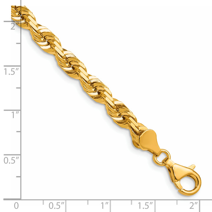 14k 5.5mm Semi-solid D/C Rope Chain
