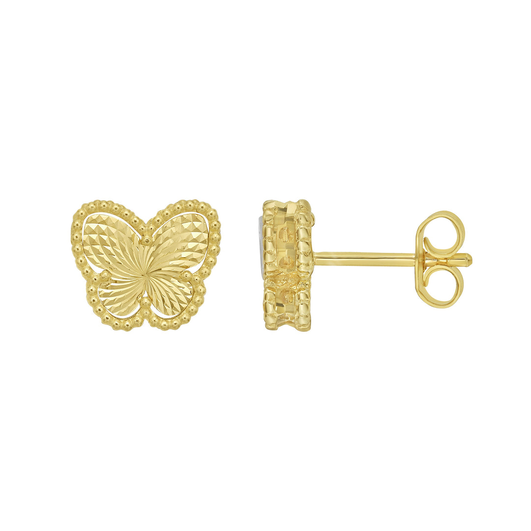 14K Radiating Butterfly Studs