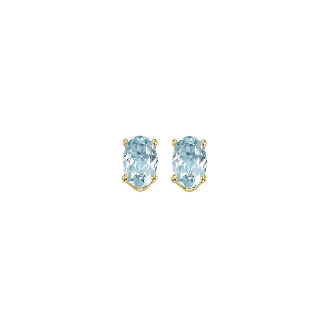 14Kt Yellow Gold Aquamarine 1/2Ctw Earring