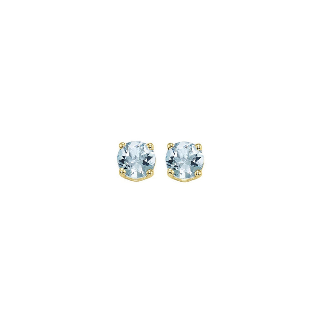 14Kt Yellow Gold Aquamarine 1/2Ctw Earring