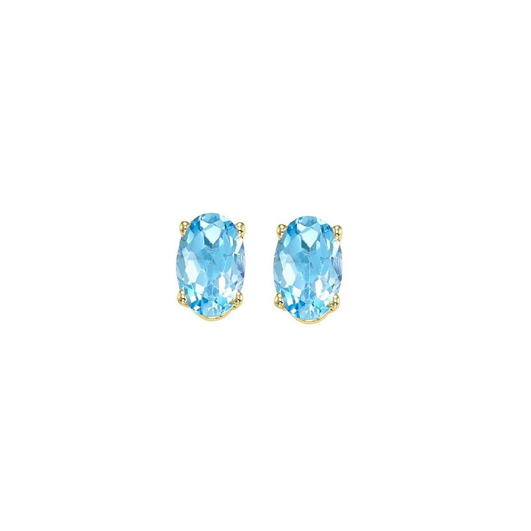 14Kt Yellow Gold Blue Topaz 1/2Ctw Earring