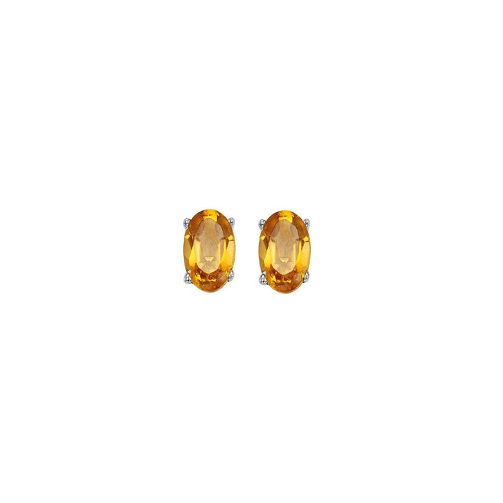 14Kt White Gold Citrine 1/2Ctw Earring