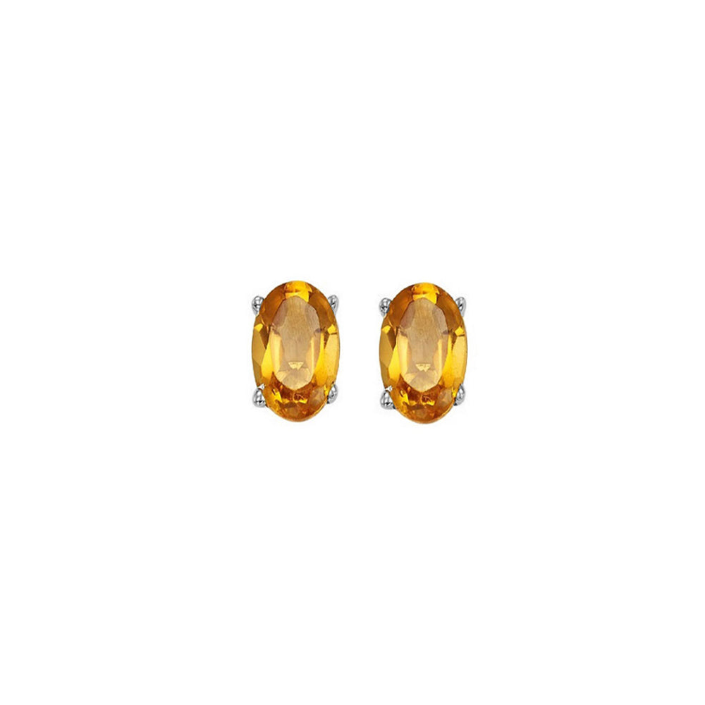 14Kt White Gold & Citrine 1Ctw Earring
