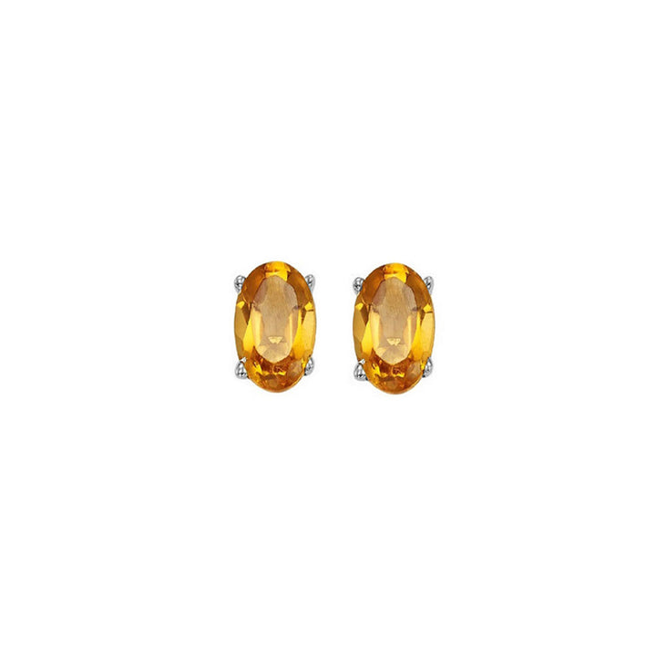 14Kt White Gold & Citrine 1Ctw Earring