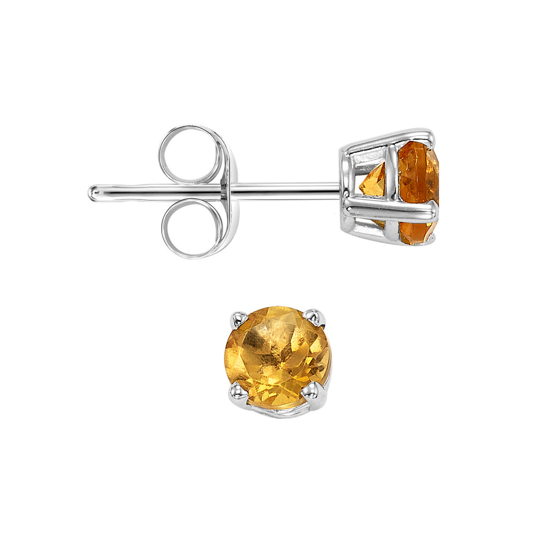 14Kt White Gold & Citrine 1/2Ctw Earring
