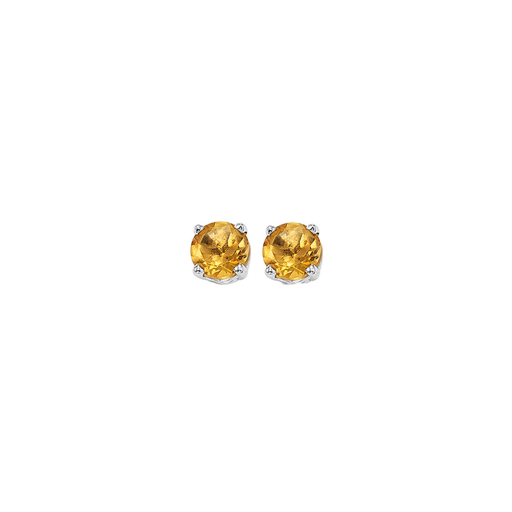 14Kt White Gold Citrine 1/2Ctw Earring