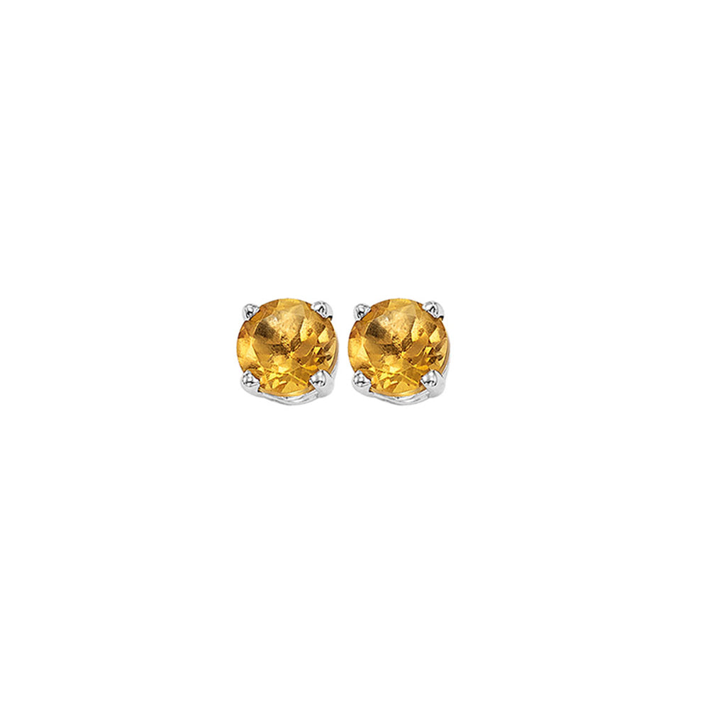 14Kt White Gold Citrine 3/4Ctw Earring