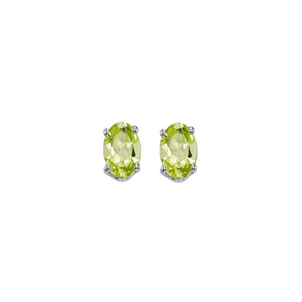 14Kt White Gold & Peridot 1/2Ctw Earring