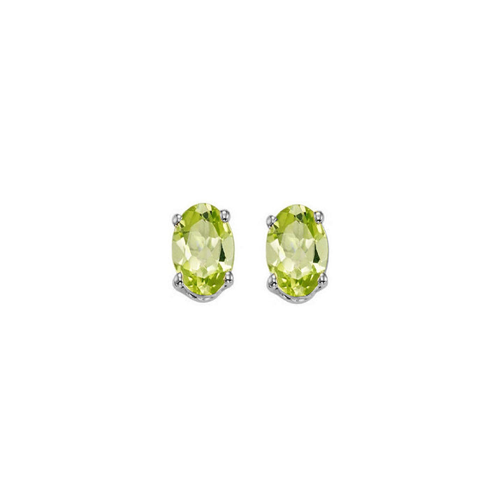 14Kt White Gold & Peridot 1/2Ctw Earring