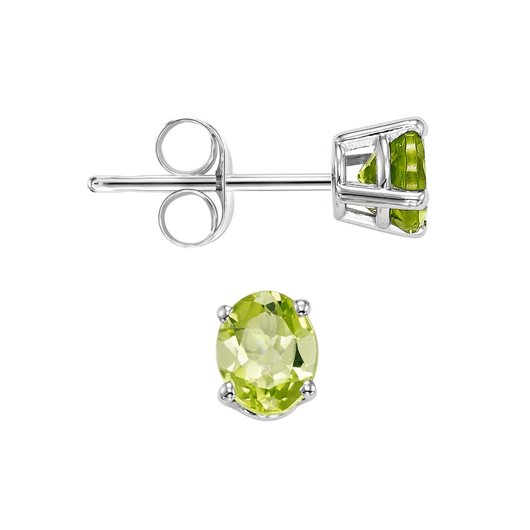 14Kt White Gold Peridot 1Ctw Earring