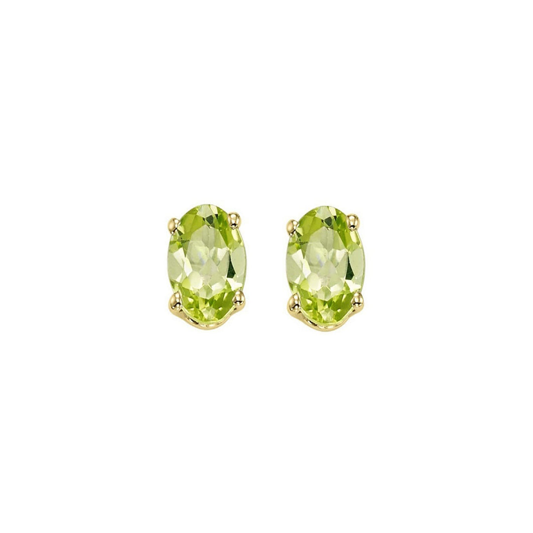 14Kt Yellow Gold Peridot 1Ctw Earring
