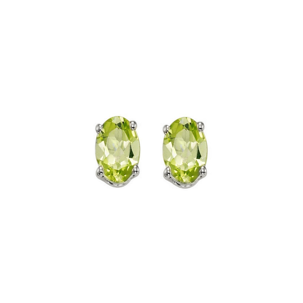 14Kt White Gold & Peridot 1Ctw Earring