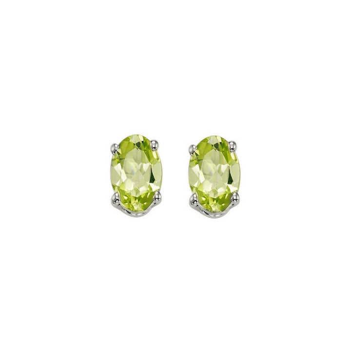 14Kt White Gold & Peridot 1Ctw Earring