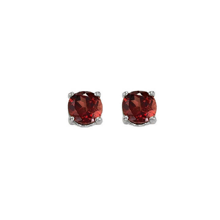 14Kt White Gold Garnet 7/8Ctw Earring