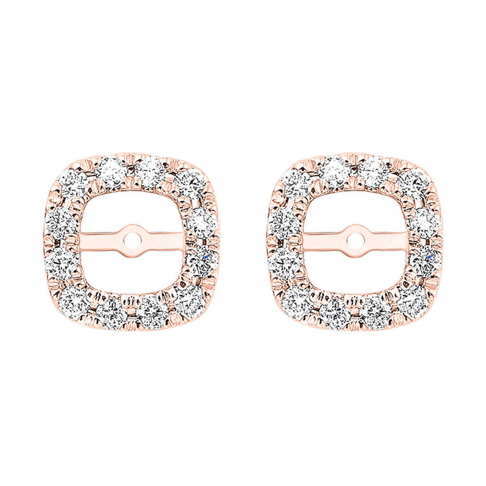 14Kt Rose Gold Diamond 1/5Ctw Earring