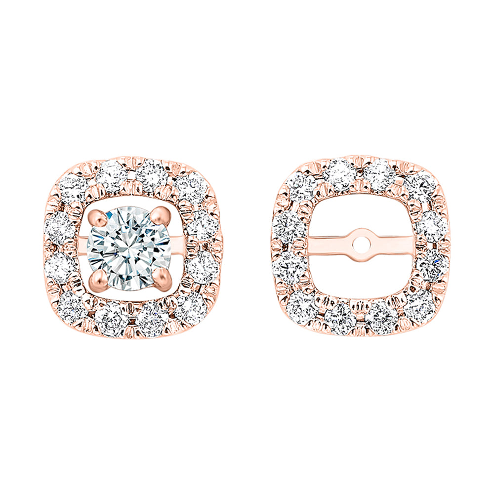 14Kt Rose Gold Diamond 1/5Ctw Earring