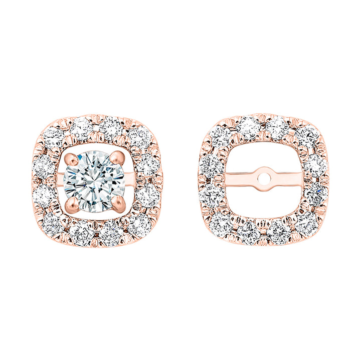 14Kt Rose Gold Diamond 1/5Ctw Earring