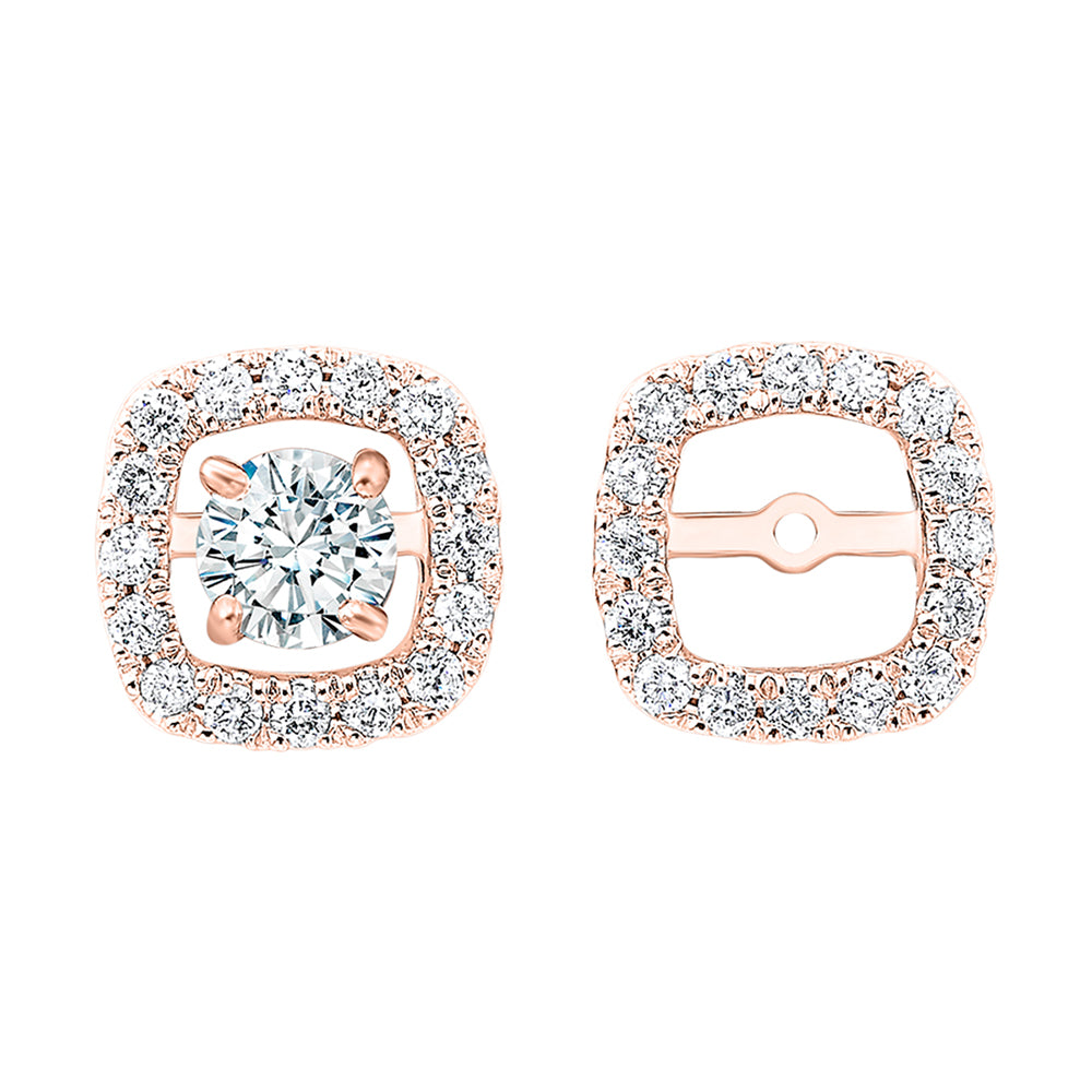 14Kt Rose Gold Diamond 1/5Ctw Earring