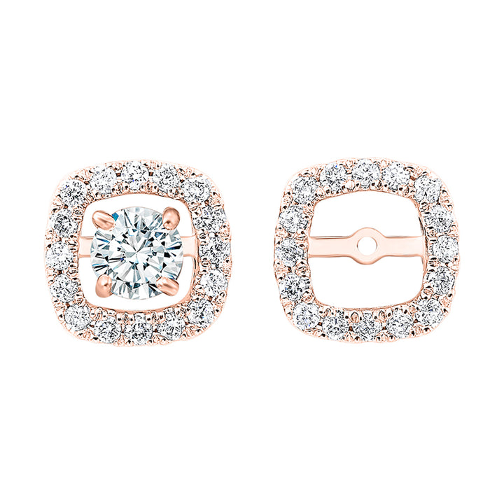 14Kt Rose Gold Diamond 1/5Ctw Earring