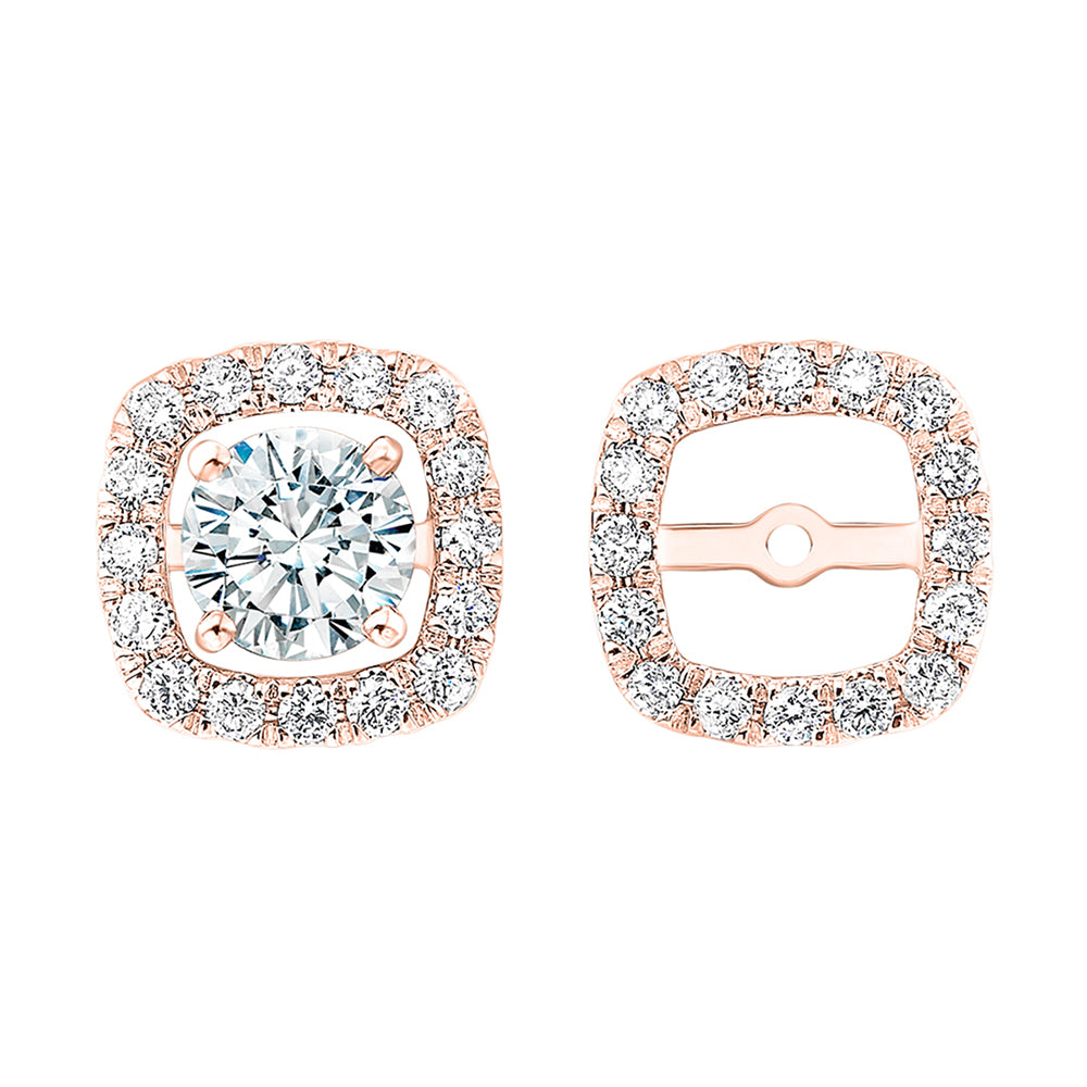 14Kt Rose Gold Diamond 1/5Ctw Earring