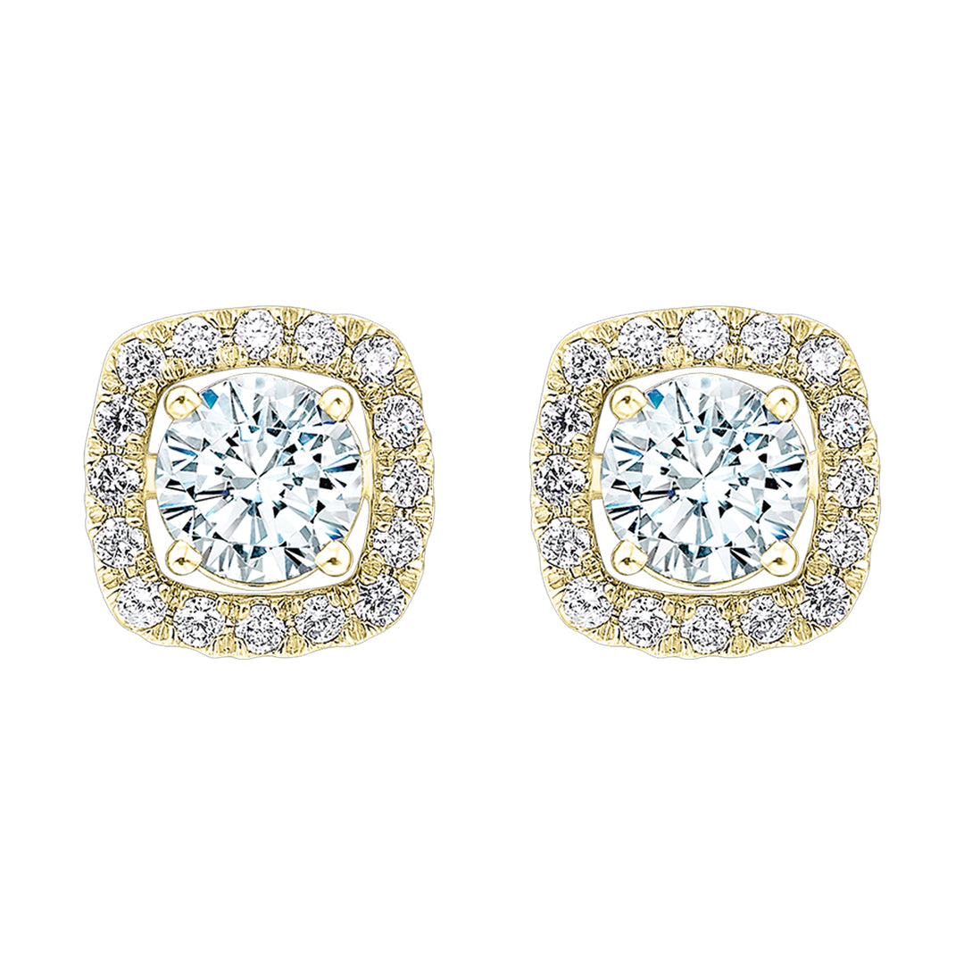 14Kt Yellow Gold Diamond 1/4Ctw Earring