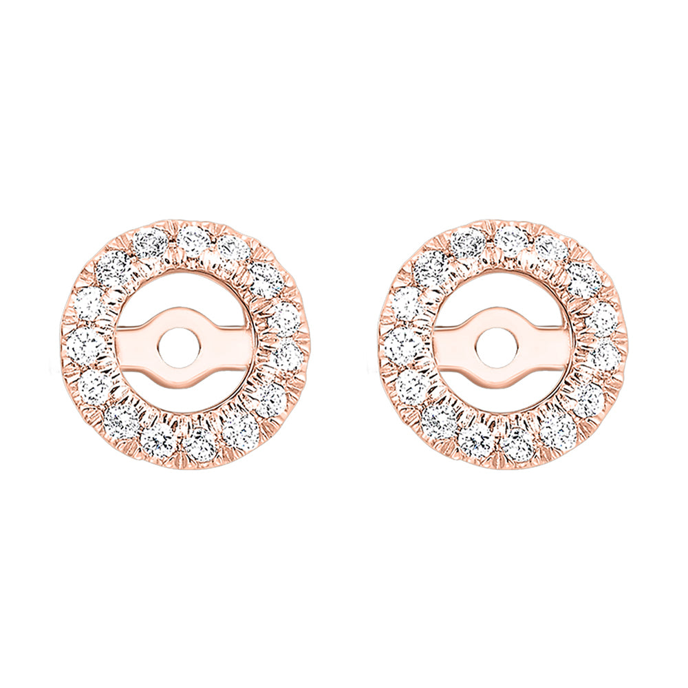 14Kt Rose Gold Diamond 1/6Ctw Earring