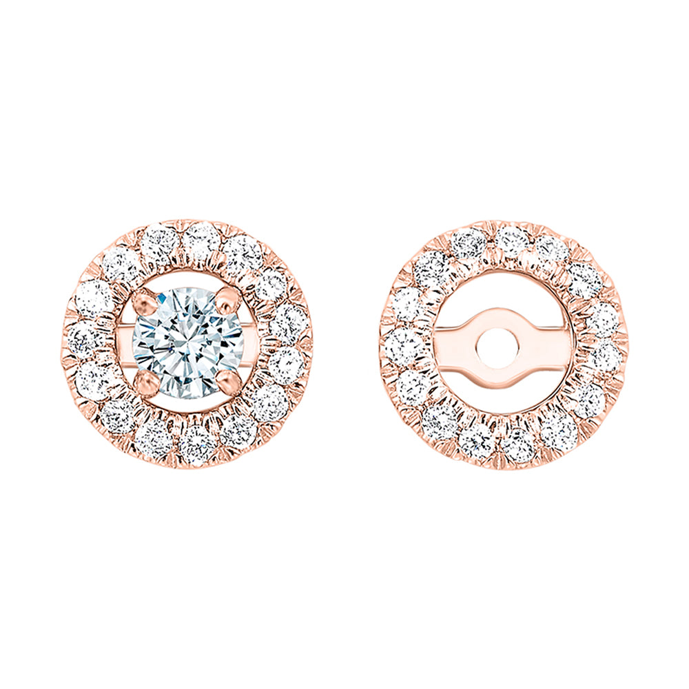 14Kt Rose Gold Diamond 1/6Ctw Earring