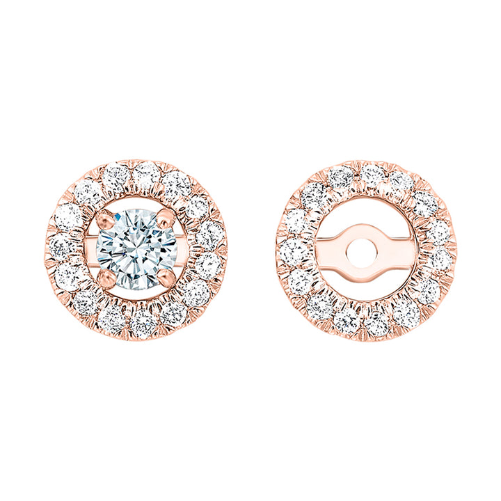 14Kt Rose Gold Diamond 1/6Ctw Earring