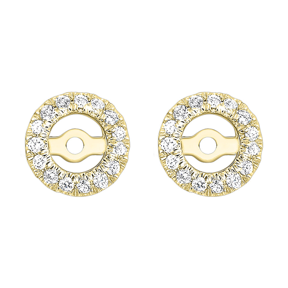 14Kt Yellow Gold Diamond 1/6Ctw Earring
