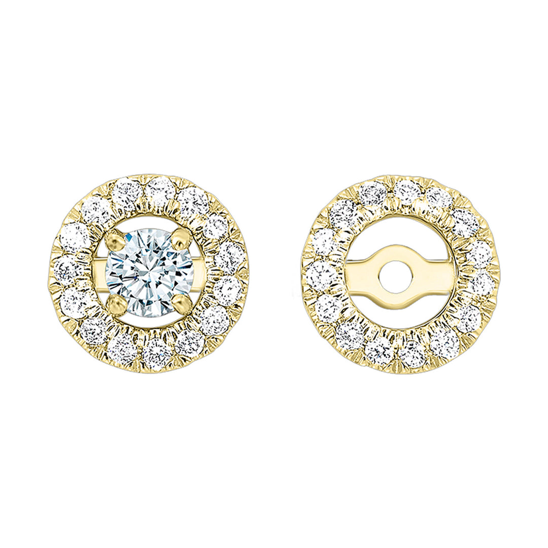 14Kt Yellow Gold Diamond 1/6Ctw Earring