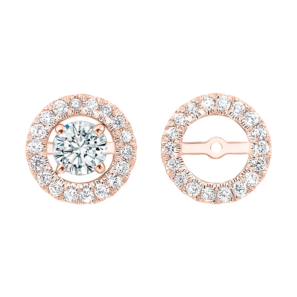 14Kt Rose Gold Diamond 1/5Ctw Earring
