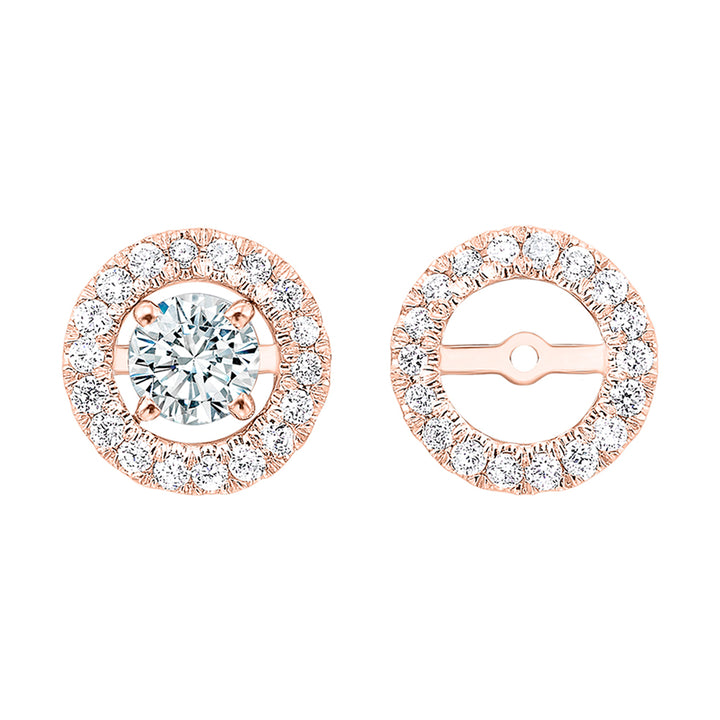 14Kt Rose Gold Diamond 1/5Ctw Earring