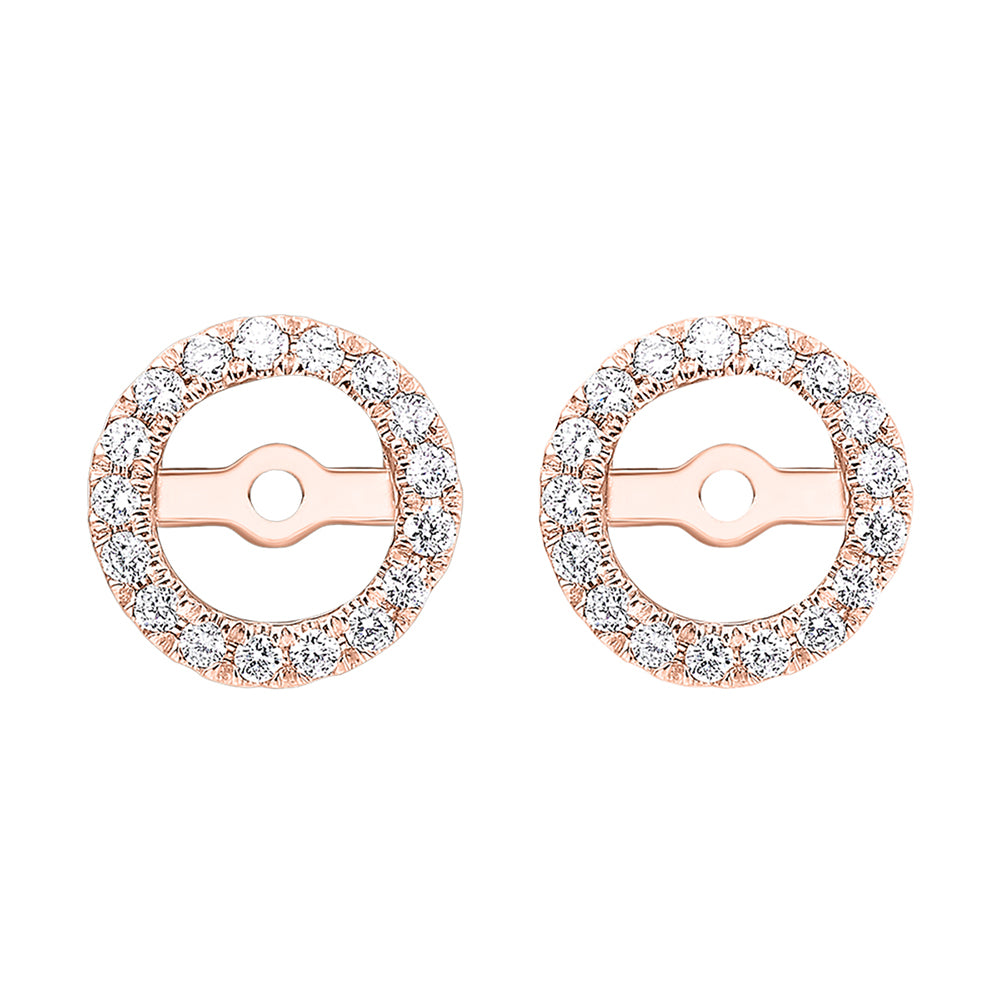 14Kt Rose Gold Diamond 1/5Ctw Earring