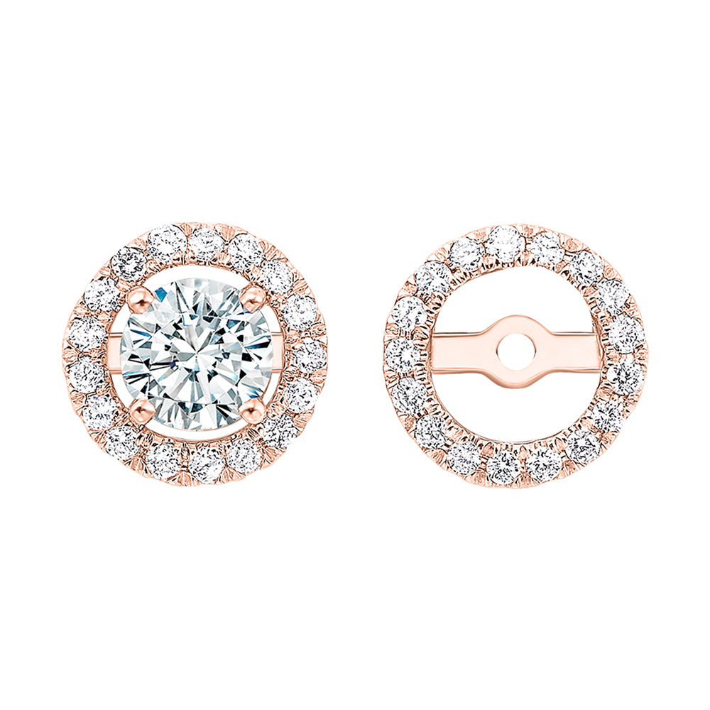 14Kt Rose Gold Diamond 1/5Ctw Earring