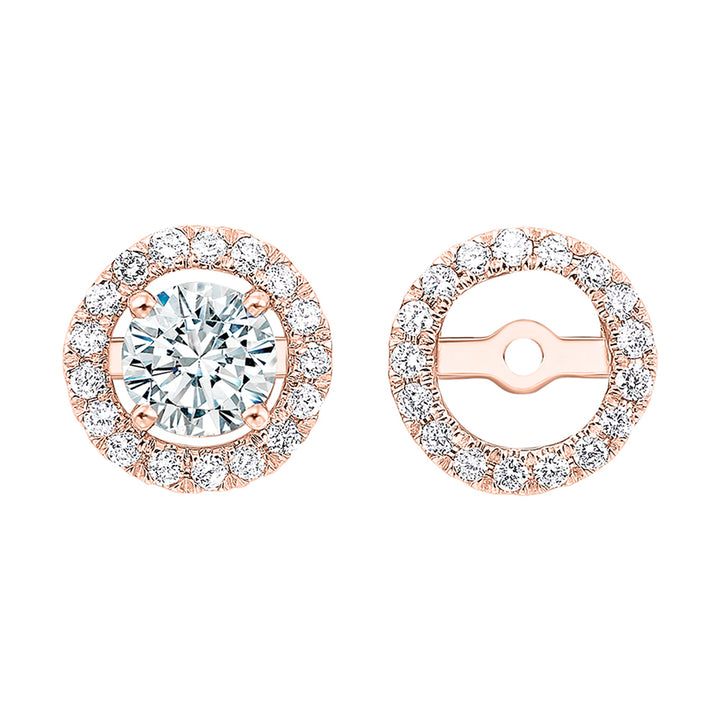 14Kt Rose Gold Diamond 1/5Ctw Earring