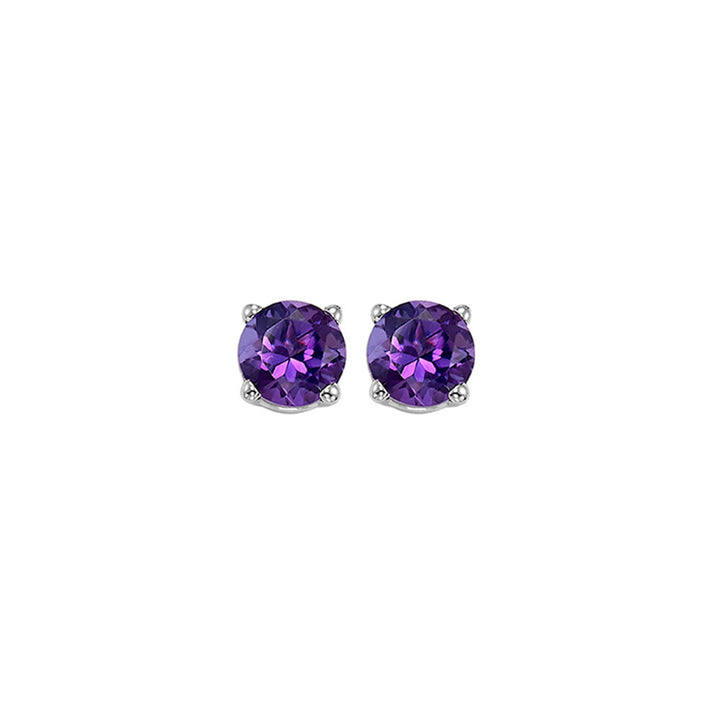 14Kt White Gold Amethyst 3/4Ctw Earring