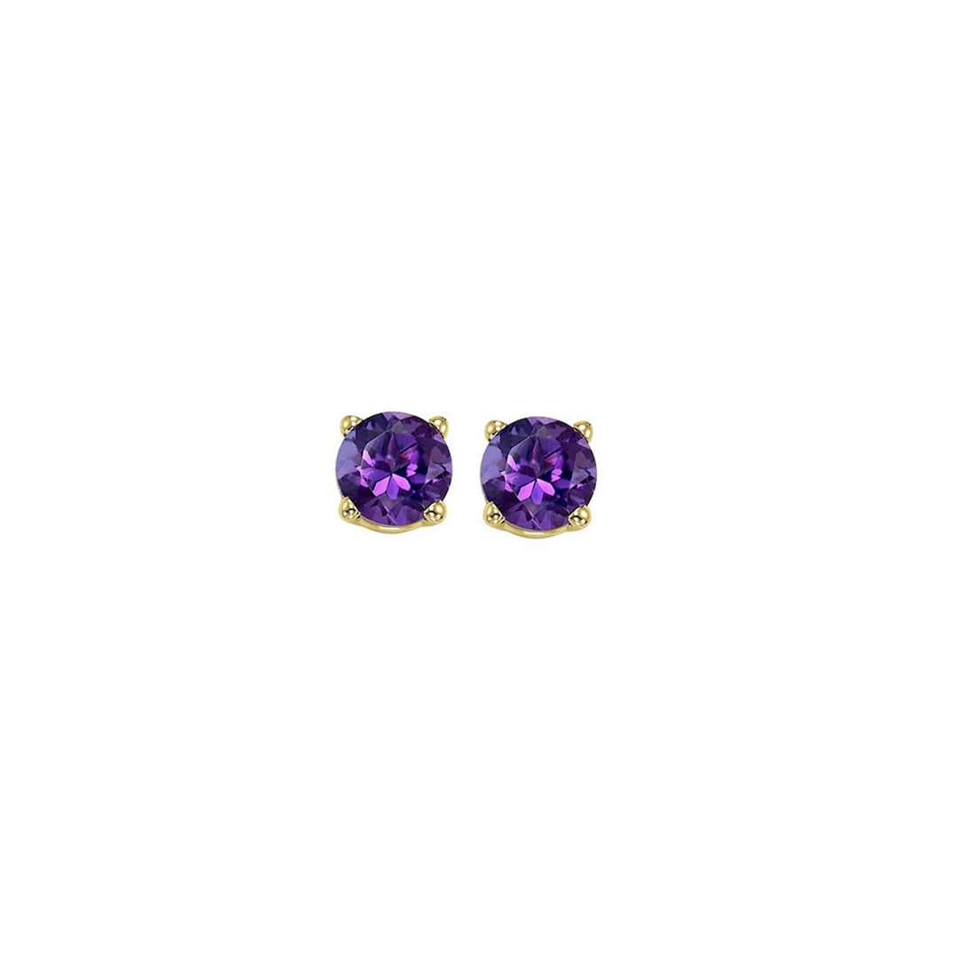 14Kt Yellow Gold Amethyst 1/2Ctw Earring