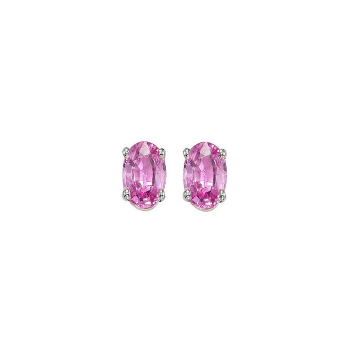 14Kt White Gold & Pink Sapphire 1/2Ctw Earring
