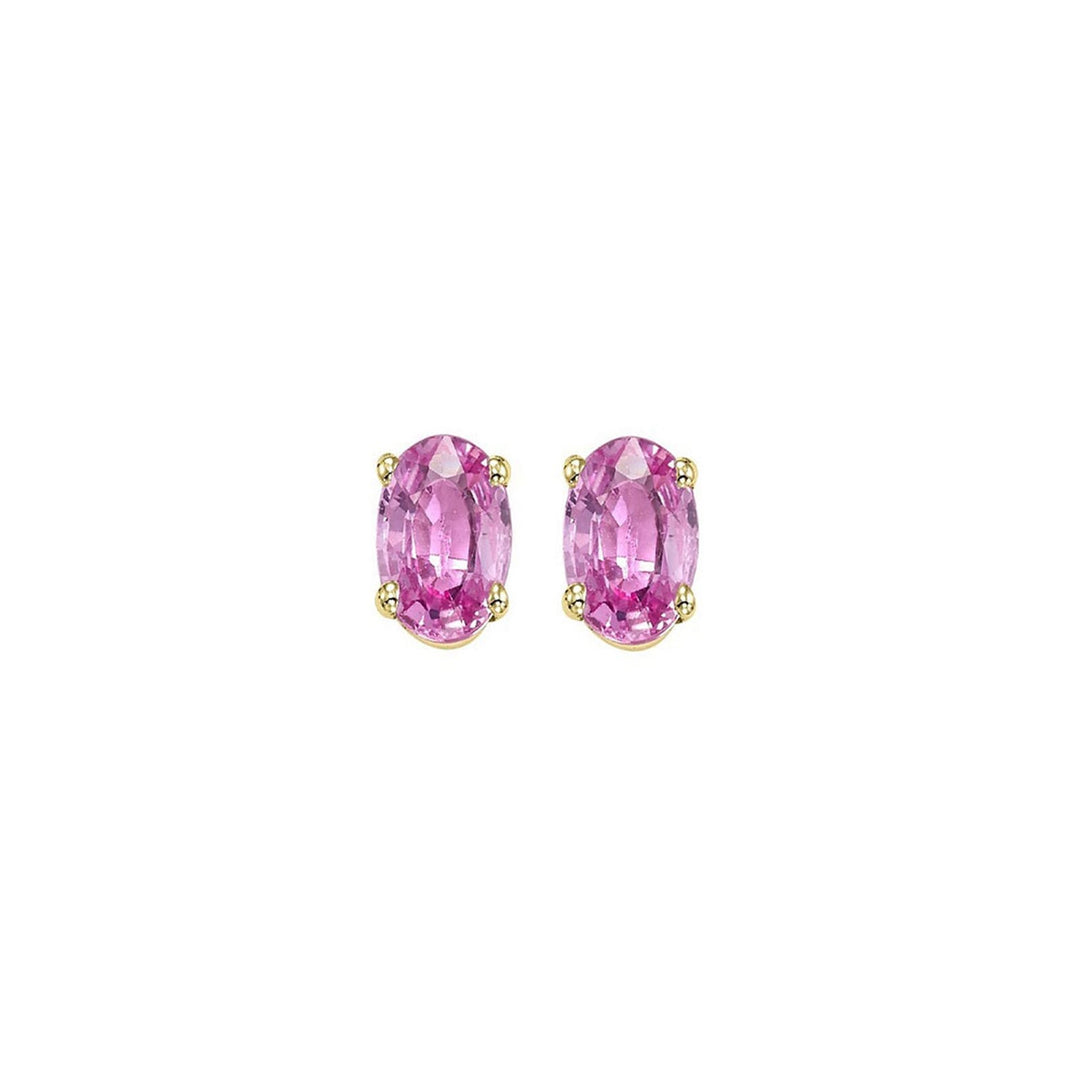 14Kt Yellow Gold Pink Sapphire 1/2Ctw Earring