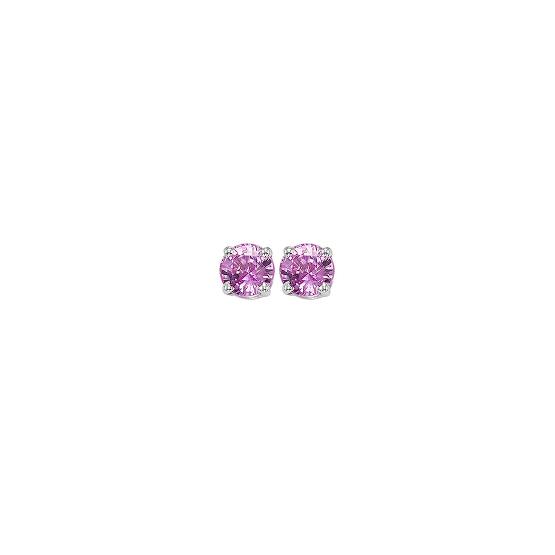 14Kt White Gold Pink Sapphire 1/4Ctw Earring