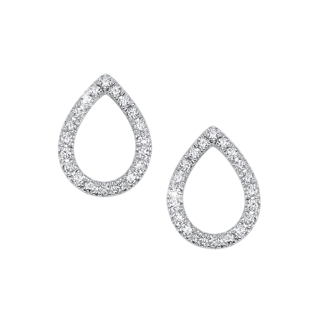 14Kt White Gold Diamond 1/12Ctw Earring