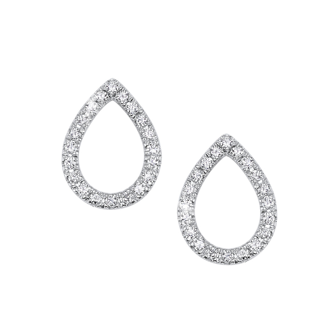 14Kt White Gold Diamond 1/12Ctw Earring