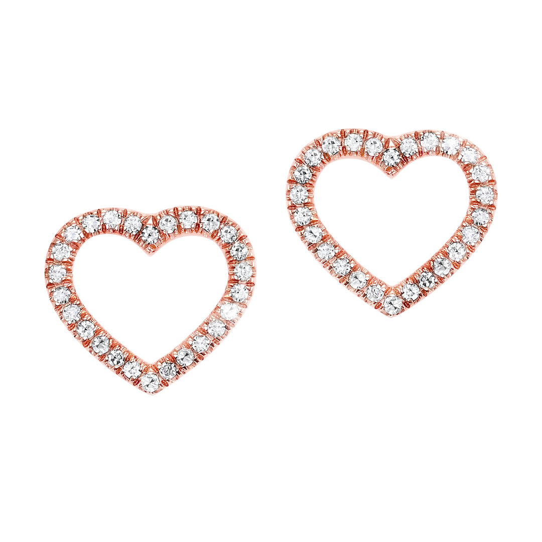 14Kt Rose Gold Diamond 1/10Ctw Earring