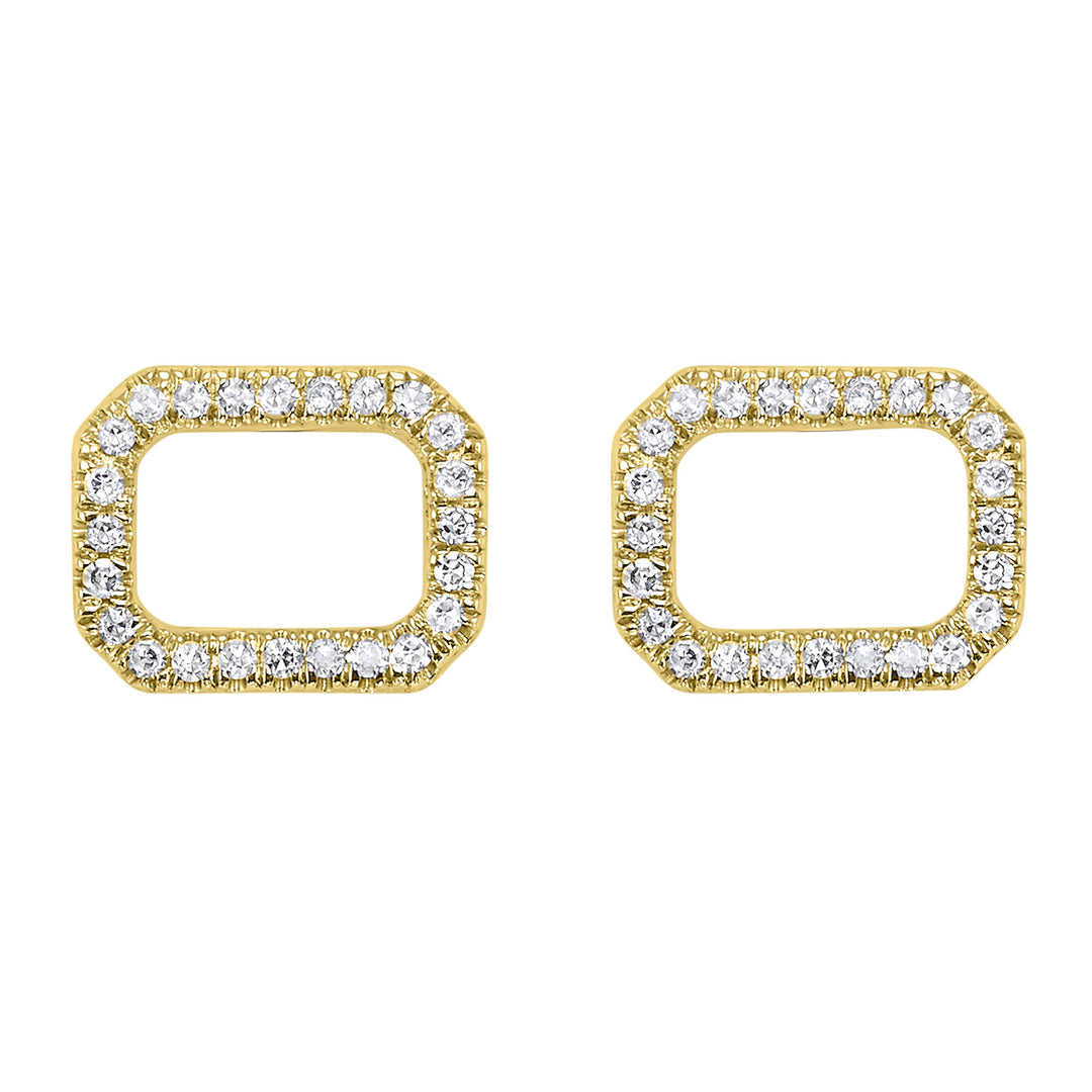 14Kt Yellow Gold Diamond 1/10Ctw Earring