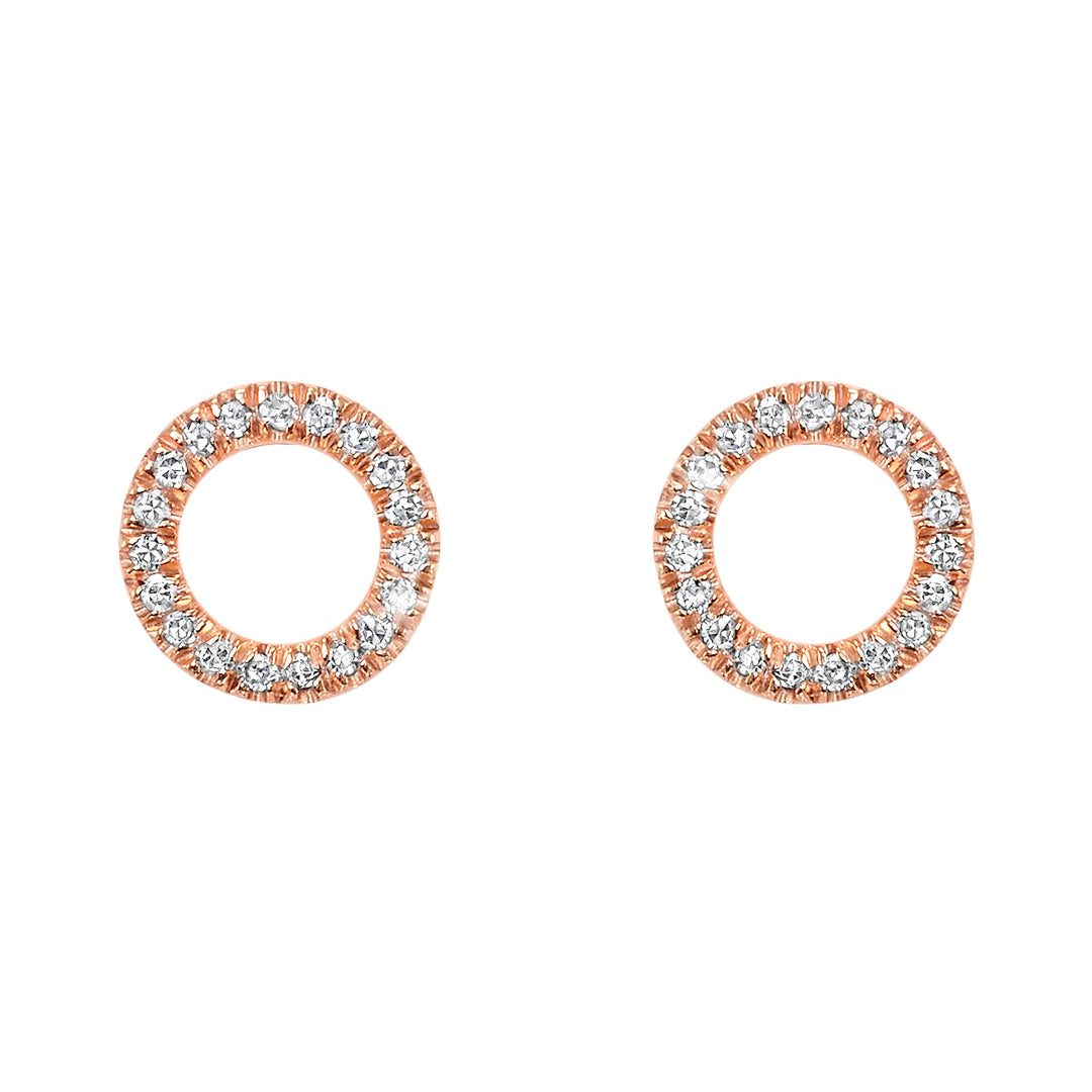 14Kt Rose Gold Diamond 1/12Ctw Earring
