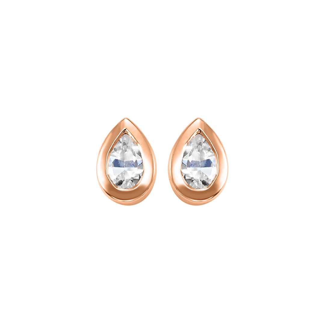 14Kt Rose Gold Diamond 1/6Ctw Earring