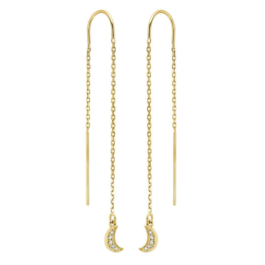 14Kt Yellow Gold Diamond 1/20Ctw Earring